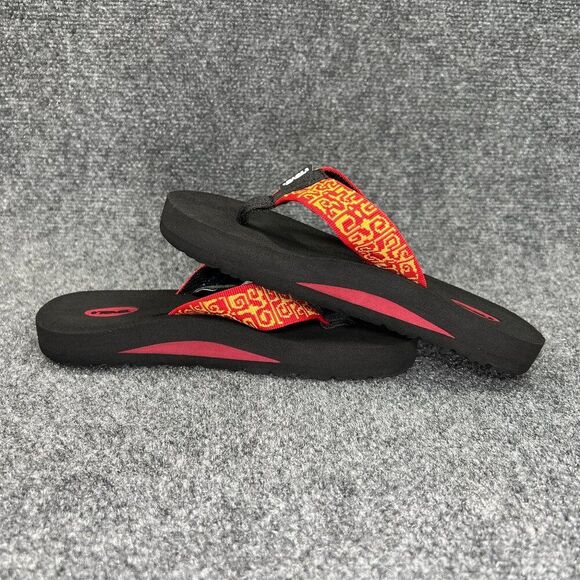 Teva Sandals Women's 6 Red Vintage Toe Post Platform Beach Athletic Flip Flops - Picture 7 of 13